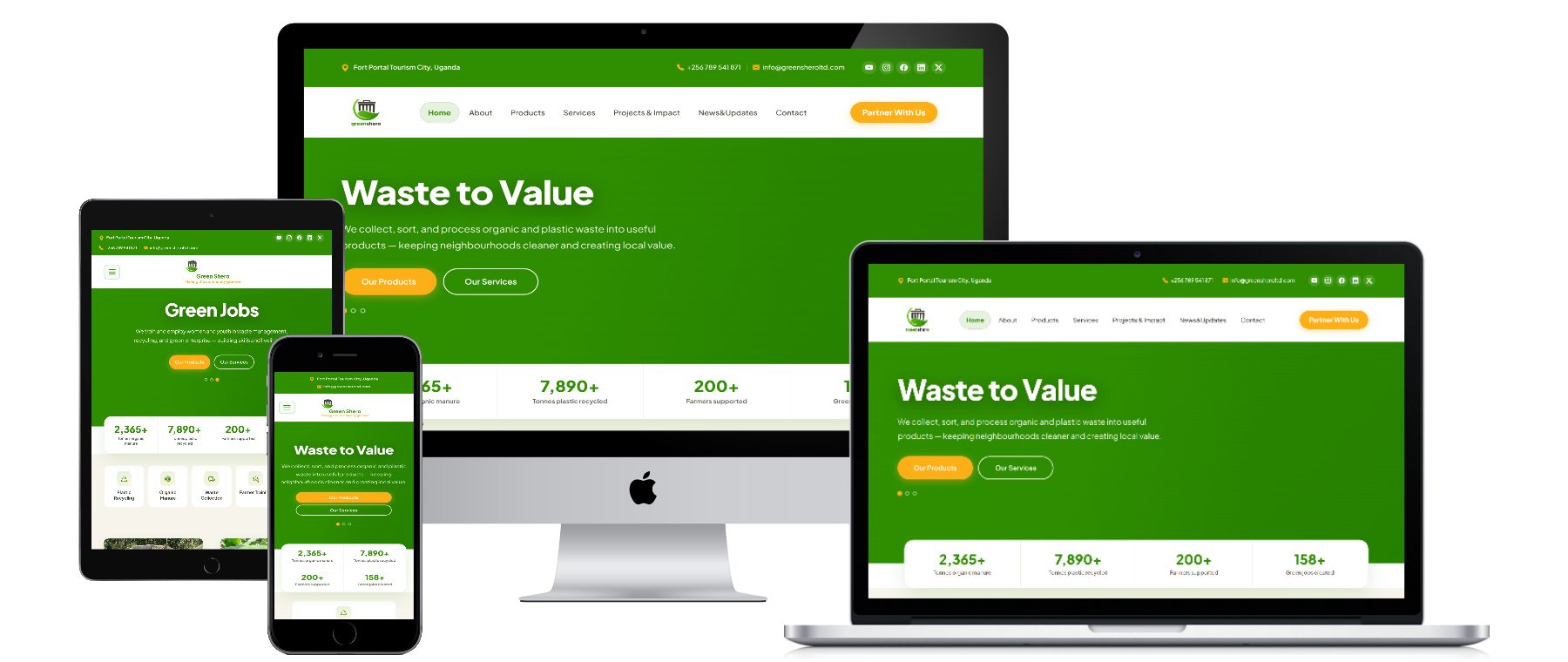Green Shero Ltd website mockup